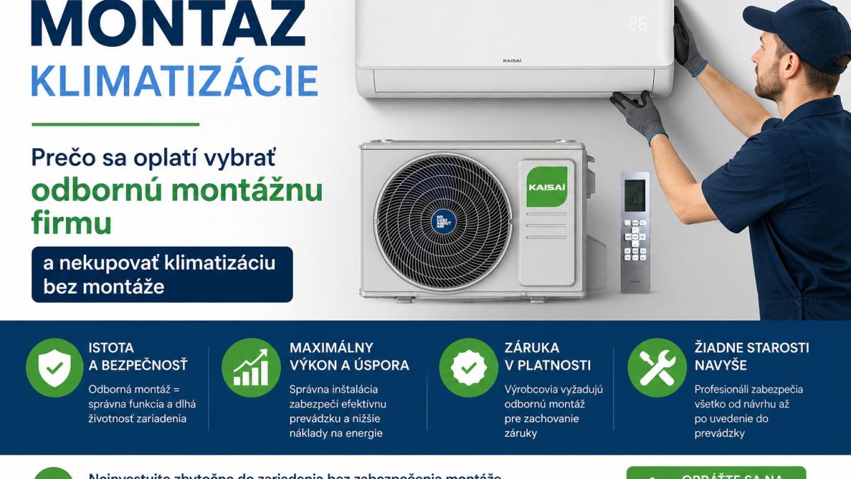 Montáž klimatizácie: Prečo sa oplatí vybrať odbornú montážnu firmu a nekupovať klimatizáciu bez montáže