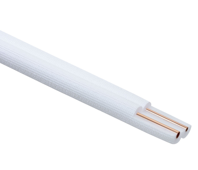 Cu trubka izolovaná mäkká DUAL 1/4+3/8 * 0,8mm Ebrille (25m) (6mm hrúbka izolácie)