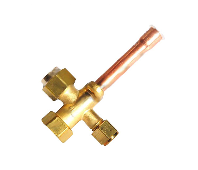 Ventil klimatizácie split, 3 cestný, 3/8" ODS x 3/8" SAE x 1/4"