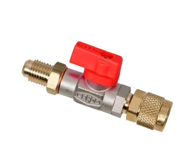 Uzatvárací ventil červený 4493533 CA-1/4" SAE Refco