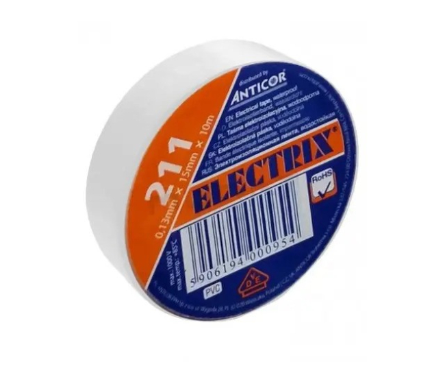 Páska izolačná 15mm x 10m biela 211P