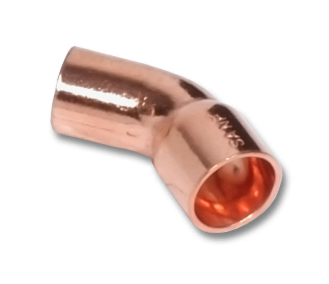 Medený oblúk 45° MF D18 5040