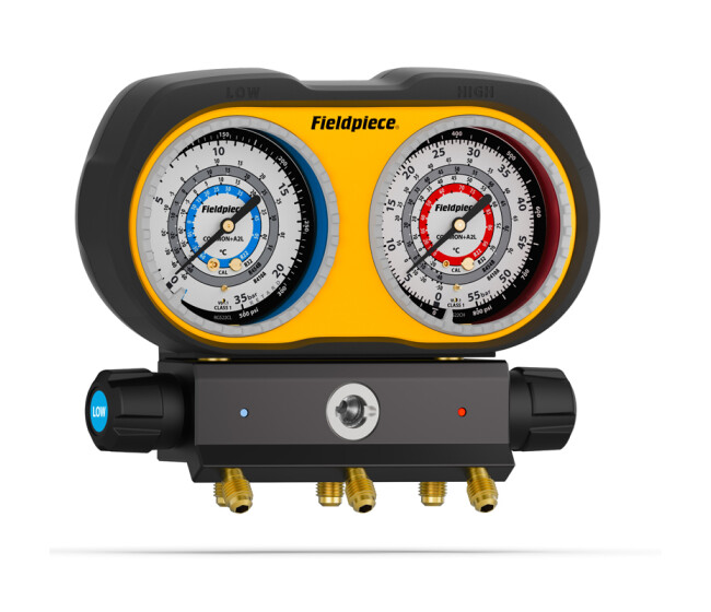 Analógový 3-cestný manometer GS334C (R134A/R407C R404A/R448A) Fieldpiece  